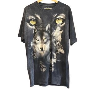 2011 The Mountain T-Shirt Wolf Pack Naturecore Streetwear Indie Animal Graphic